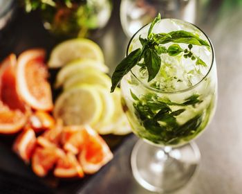 Close-up of drink on table