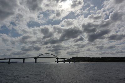 Bridge over sea against sky