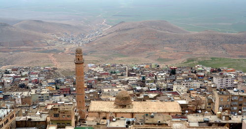 High angle view of townscape