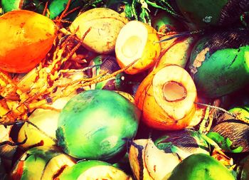 High angle view of fruits