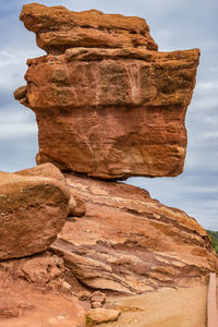 Rock formation against sky