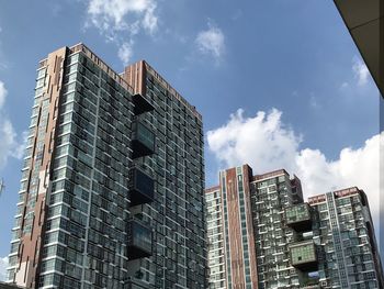 Low angle view of buildings against sky