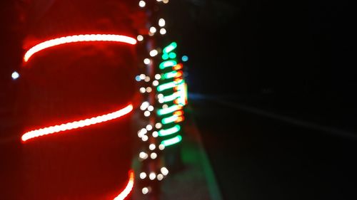 Close-up of illuminated christmas lights