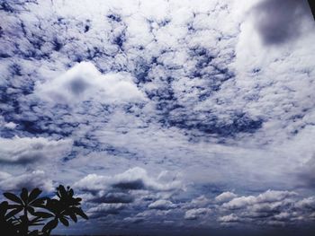 Low angle view of cloudy sky