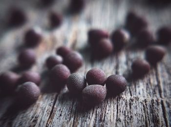 Close-up of berries on table