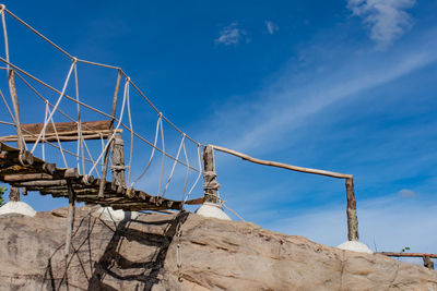 Low angle view of bridge against sky