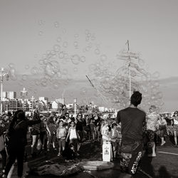 Man standing in water