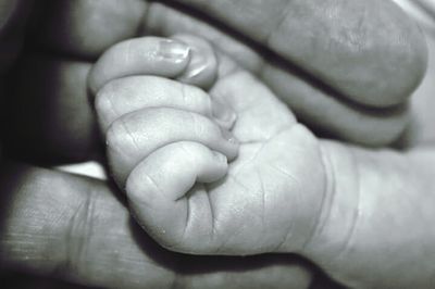 Close-up of cropped hand