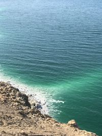 High angle view of sea shore