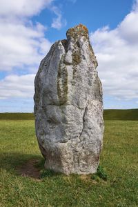 Neolithic stone against sky