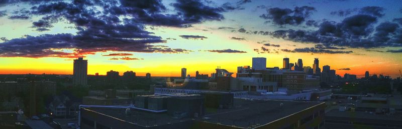 Cityscape at sunset