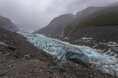 Scenic view of land against sky