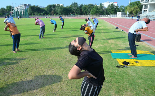 People playing on field