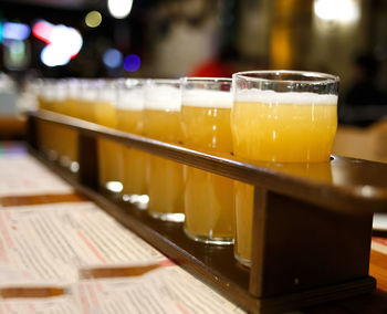 Close-up of drink on table at restaurant