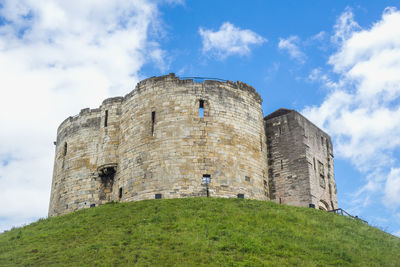 Low angle view of castle against sky