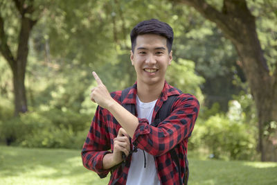 Portrait of young man smiling