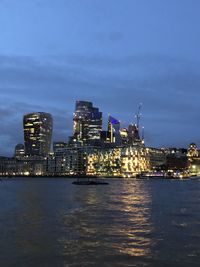 City of london from southbank night shot