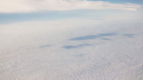 Aerial view of clouds over land