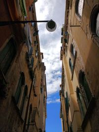 Low angle view of buildings against sky