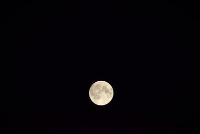 Low angle view of moon in sky