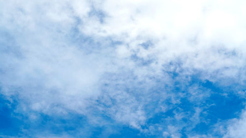 Low angle view of clouds in sky