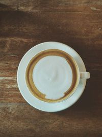 Directly above shot of coffee on table