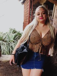 Portrait of a beautiful young woman