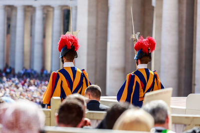  swiss guard at st. peter's square