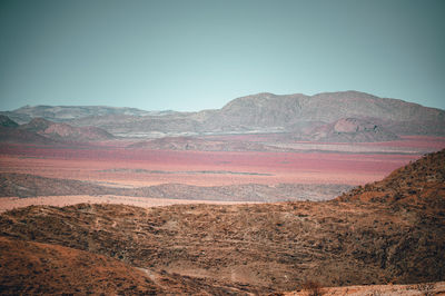 Scenic view of landscape against clear sky