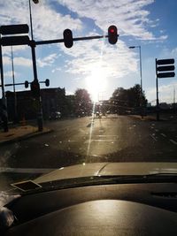 Road against cloudy sky