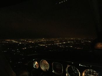 View of illuminated cityscape