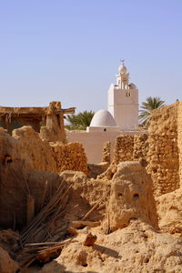 Panoramic view of temple against clear sky