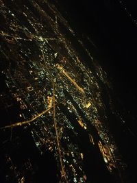 Close-up of illuminated sky at night