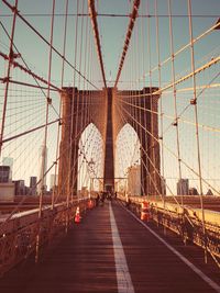 View of suspension bridge