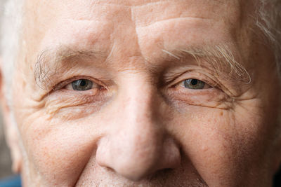 Close-up portrait of senior man