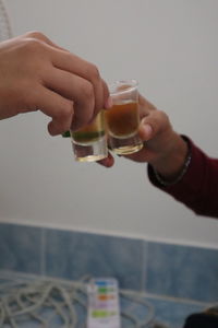 Midsection of woman holding ice cream