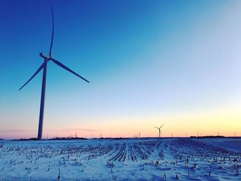 Sunrise at wind farm