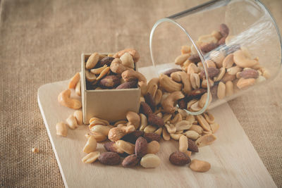 Close-up of food on table