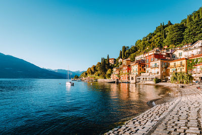 Panoramic view of the village of varenna on lake como