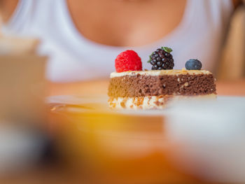 Full frame shot of dessert on table