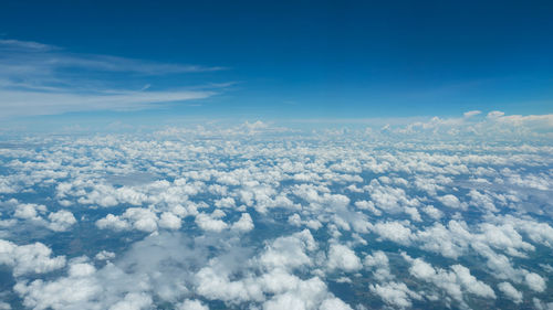 Aerial view of cloudy sky