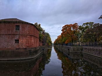 Canal amidst buildings against sky