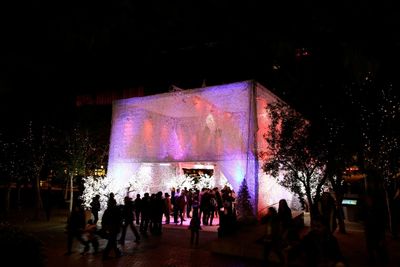 People enjoying at night