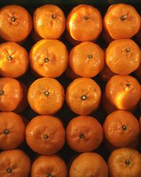 Full frame shot of oranges in market