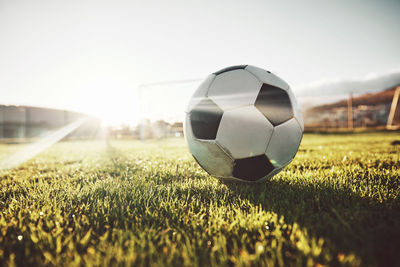 Soccer ball on grass