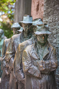 'the breadline' sculpture by george segal at franklin delano roosevelt memorial in washington, dc