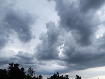 Low angle view of storm clouds in sky