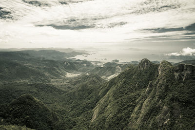 Aerial view of landscape against sky