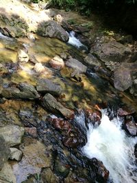 Stream flowing through rocks