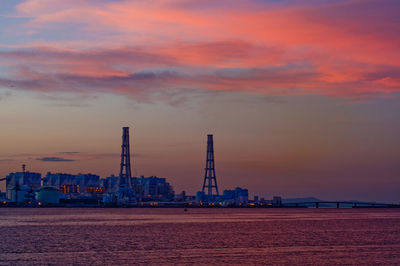 Morning sky and thermal power station